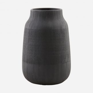 Groove vase sort produktbilde