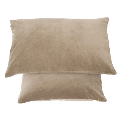 Putetrekk Velvet Matt Taupe 50x50 cm