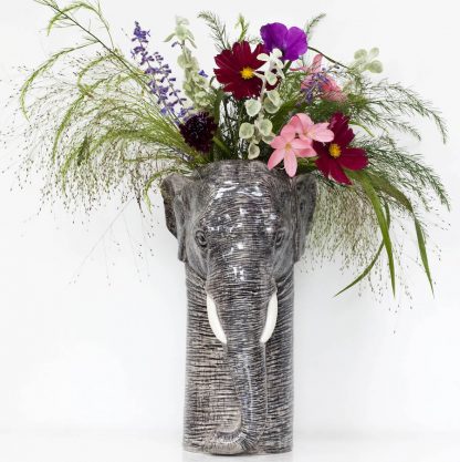 Quail ceramics vase elefant