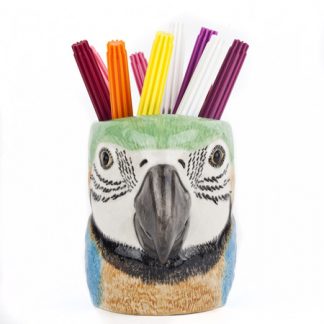 Quail ceramics pencil pot papegøye macaw