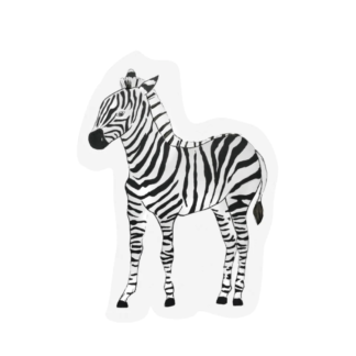 The gift label cut out card kort zebra