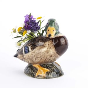 Quail mallard bud vase