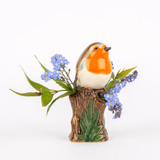 Rødstrupe liten vase Quail