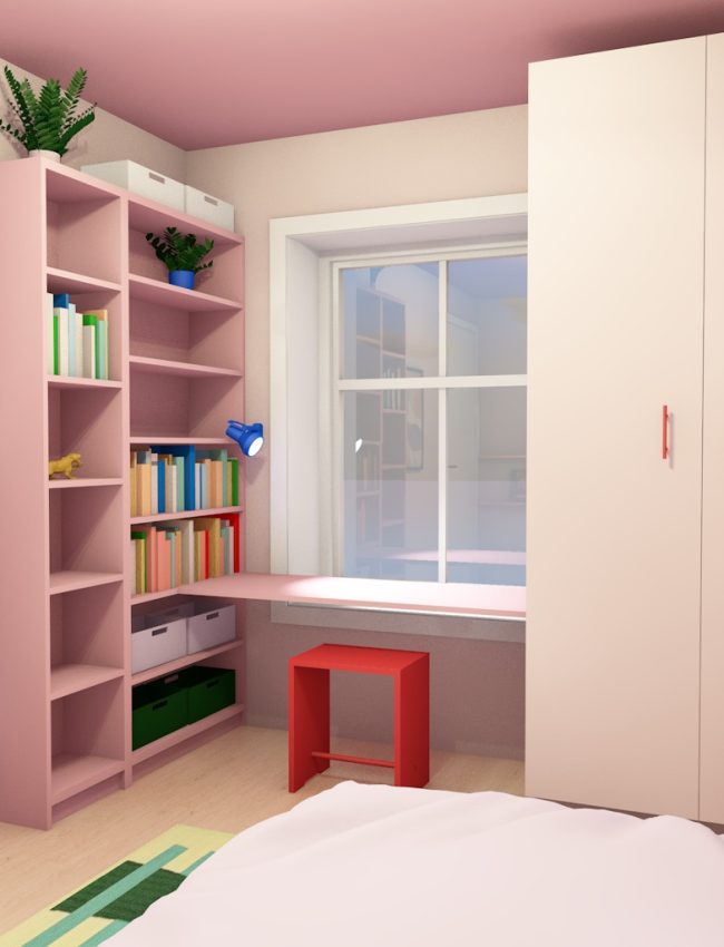 3D rendering barnerom