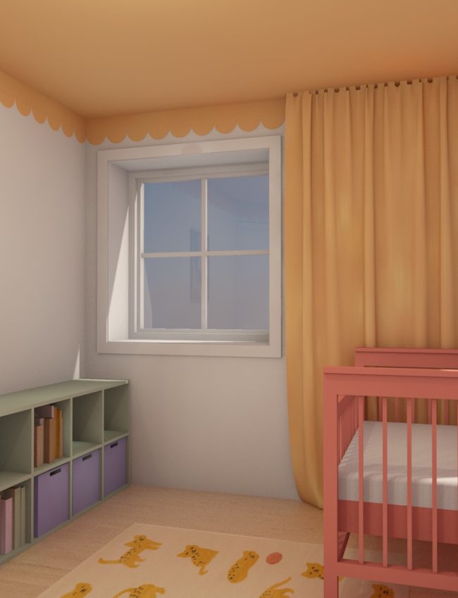 3D rendering barnerom